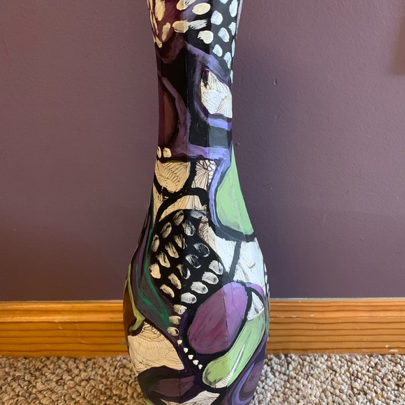 Hand painted one of a kind large vase. New - Picture 1 of 5